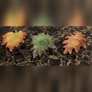 Party light Whispering Leaves tealight Candle Holder Set of 3🍂🍁🌿